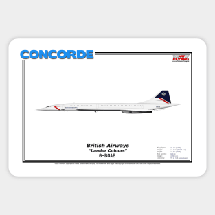 Concorde - British Airways "Landor Colours" (Art Print) Sticker